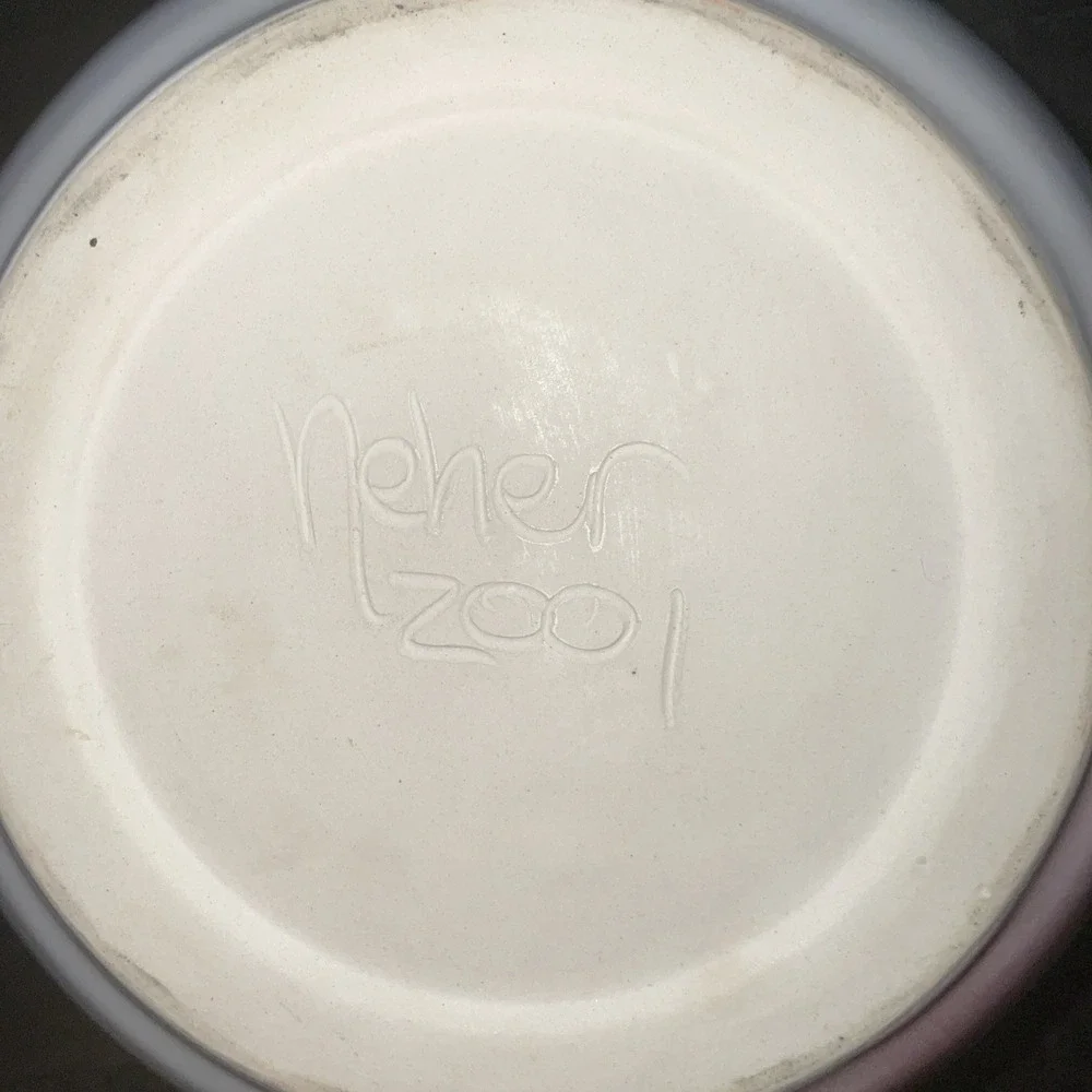 Neher‎ 2001 Pottery Handpainted 12-inch Snowman Mixing Bowl